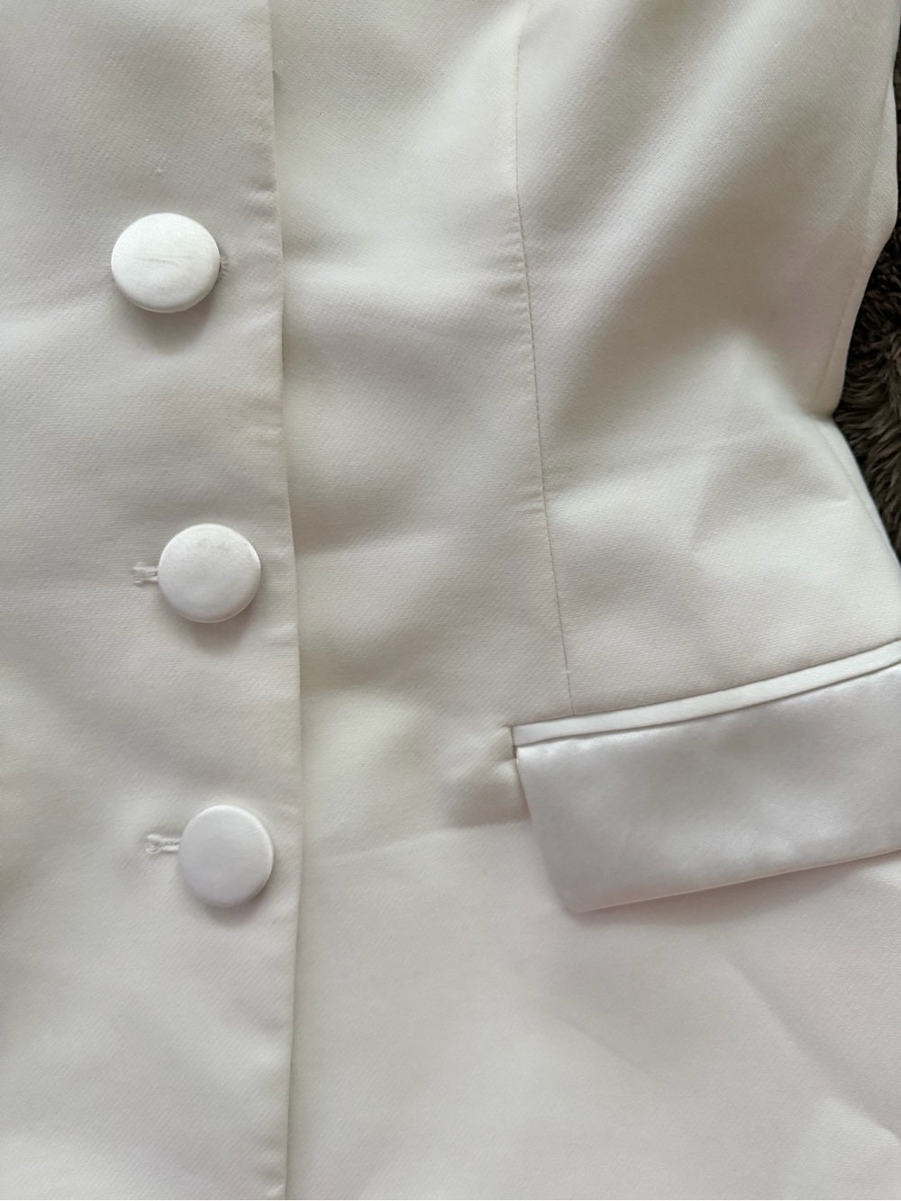 Strapless White Button-Front Top - Picture 2 of 4